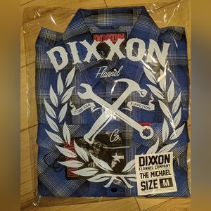 Dixxon Men's Medium Michael Myers Blue and White Flannel New In Bag With Tag